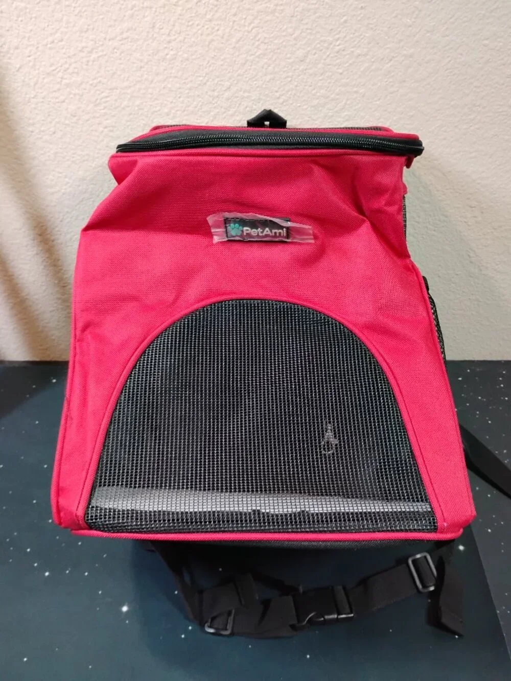 PetAmi Premium Pet Carrier Backpack Red Small Dog Cat Travel Bag Vent Mesh